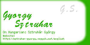 gyorgy sztruhar business card